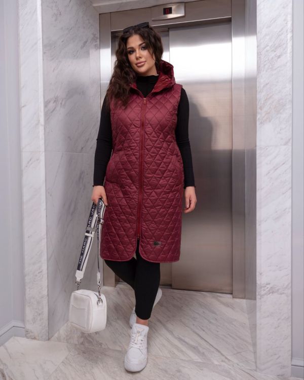 Акція,жилетка подовжена стьобана