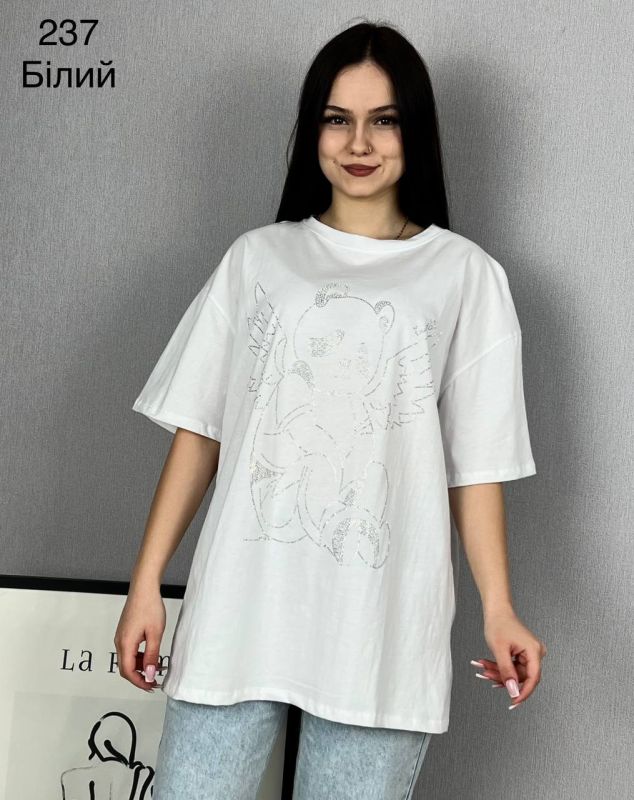 Футболка оверсайз 44-52  320 хб