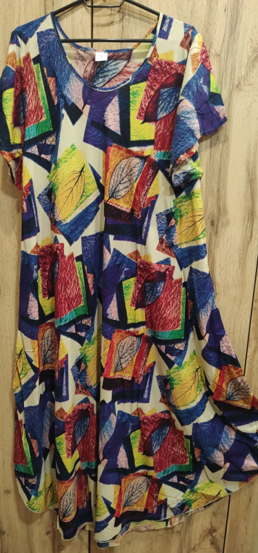  Сукня ламбада із штапеля ,розмір універсальний 52-60, довж 130,нейтральних кольорів, обмежена кількість