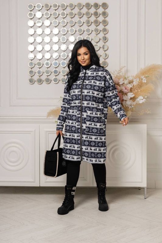 Кардиган № 7652-1 Тканина : тринитка на флісі Довжина кардигана : 103 см. Довжина рукава :