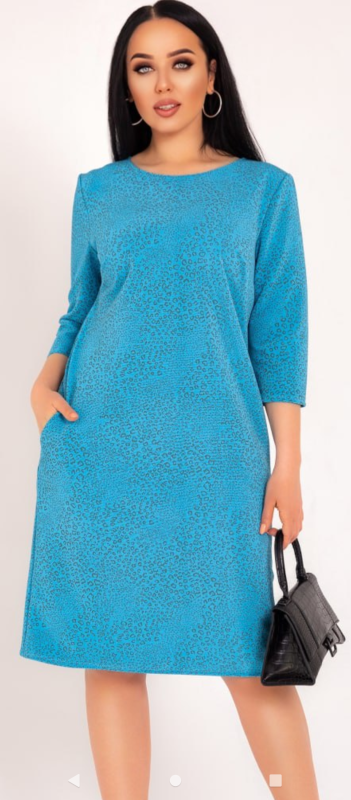 Последний размер! Платье Модель № 7003- Ткань: трикотаж – ото Длина платья: 105 см. Длина рукава: 45