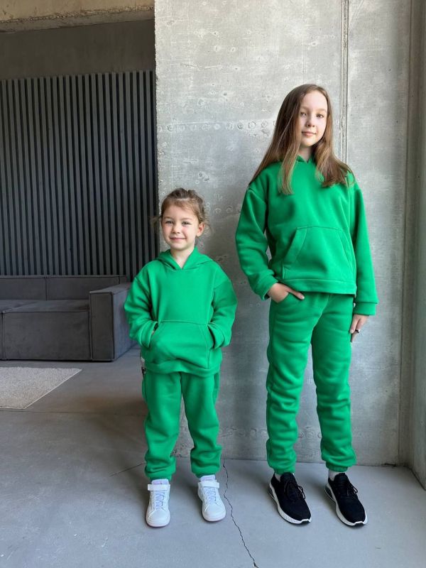 Дитячі костюми з тринитки на флісі(Туреччина,не кашлатиться)трава