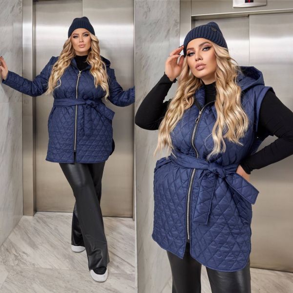 Весняний розпродаж!2 речі за ціною одної! Пальт- жилет,стьобана плащівка на синтепоні,зйом