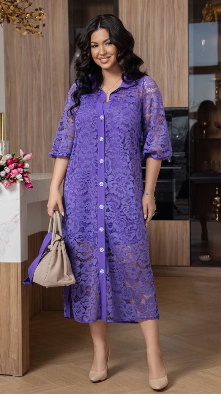 ОСТАННІЙ РОЗМІР!!! Сукня Модель № 7759-1 Тканина : Гепюр + софт Довжина сукні гепюр : 133