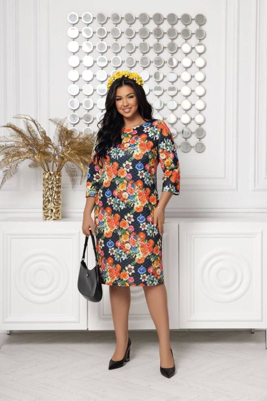 РОЗПРОДАЖ Сукня Модель № 7727-1 Тканина : трикотаж ( гарно тягнеться ) Довжина сукні : 110 #63