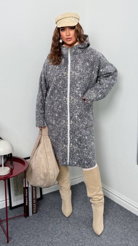 Розпродаж Пальто - Кардиган Тканина : хутро баранчик на флісі ( гарна щільність )  Довжина пальто :1