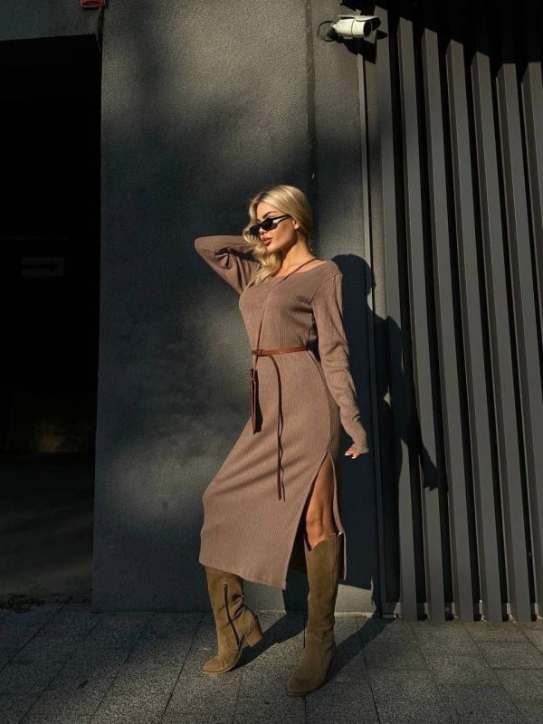 ❤️BLACK FRIDAY ❤️ Вишукане плаття з розрізом на лівому боковому шві, Тканина: Двостороння  #178