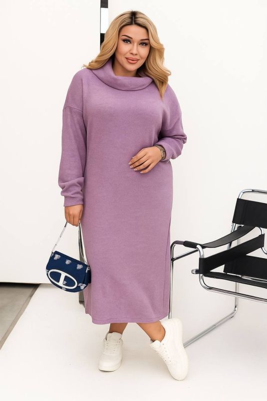 Стильна сукня ▪Тканина: трикотаж Ангора Прямий вільний силует з довжиною нижче коліна. Високий комір