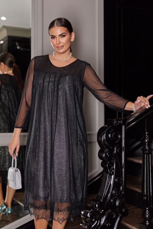 🎄РОЗПРОДАЖ 🎄 Сукня.# 980 Тканина: Турецький три.ж Фукра з блисткітками ( добре тягнеться