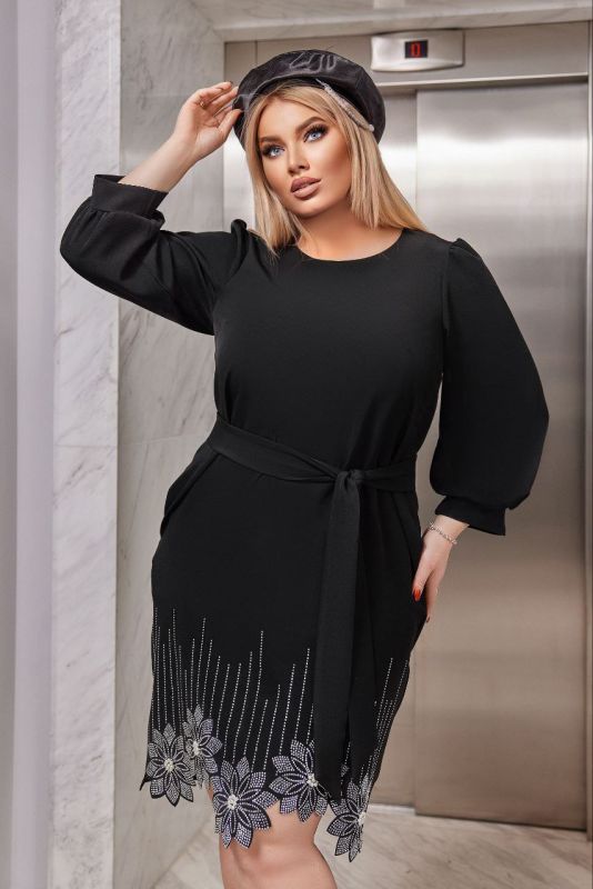 РОЗПРОДАЖ Сукня " ромашки " Тканина: Костюмка диагональ, декоровано стразами на рукавах як #297