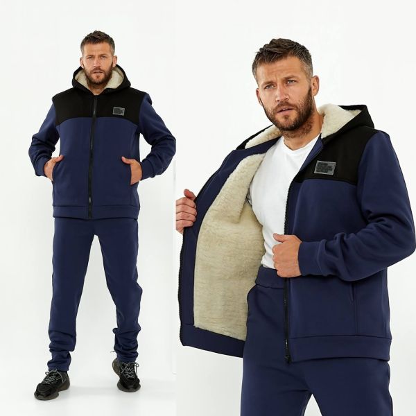 Суперрозпродаж Чоловічий костюм тринитка на флісі,кофта на хутрі овчина