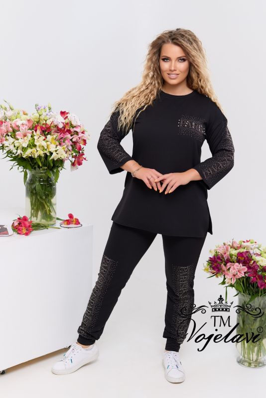 костюм спорт шик двонитка стрази