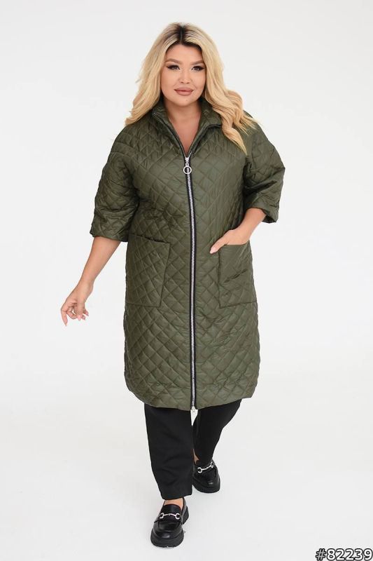 пальто стьобане з вкороченим рукавом