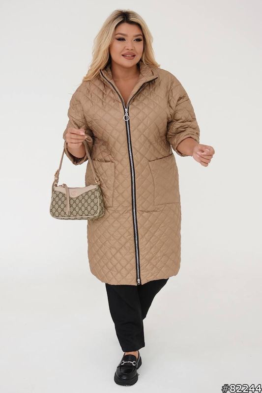 пальто стьобане з вкороченим рукавом