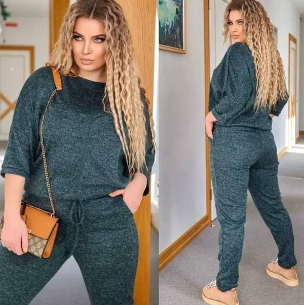 костюм з трикотажу ангора софт бутилочний