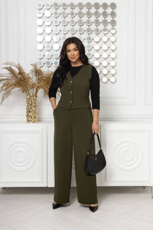 костюм двійка з жилеткою трикотаж