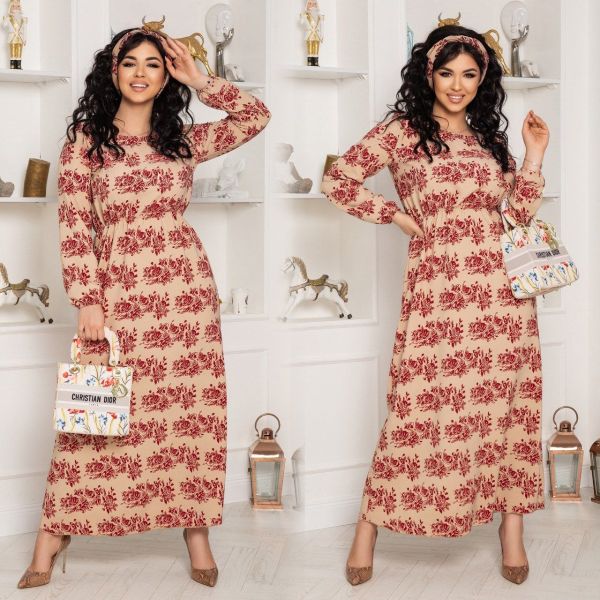 сукня з крепкостюмки беж