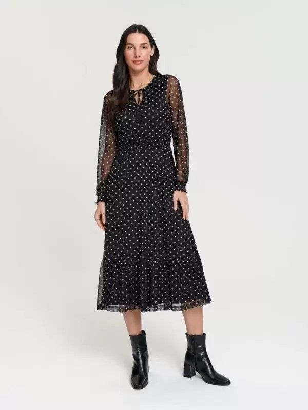 довгв сукня з сітки принт