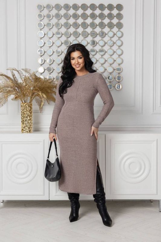 СУКНЯ ТЕПЛА ТРИКОТАЖ МІКРОБУКЛЄ НА ФЛІСІ