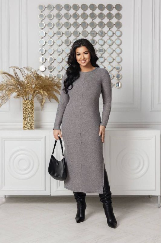 СУКНЯ ТЕПЛА ТРИКОТАЖ МІКРОБУКЛЄ НА ФЛІСІ