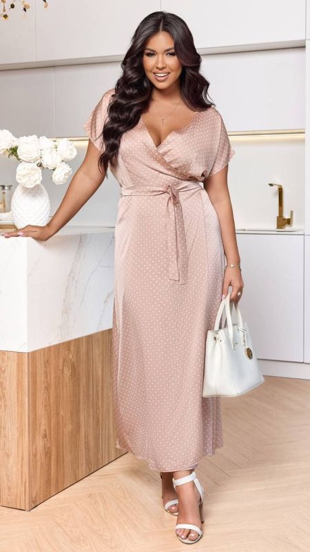 довга сукня на запах з шовку армані