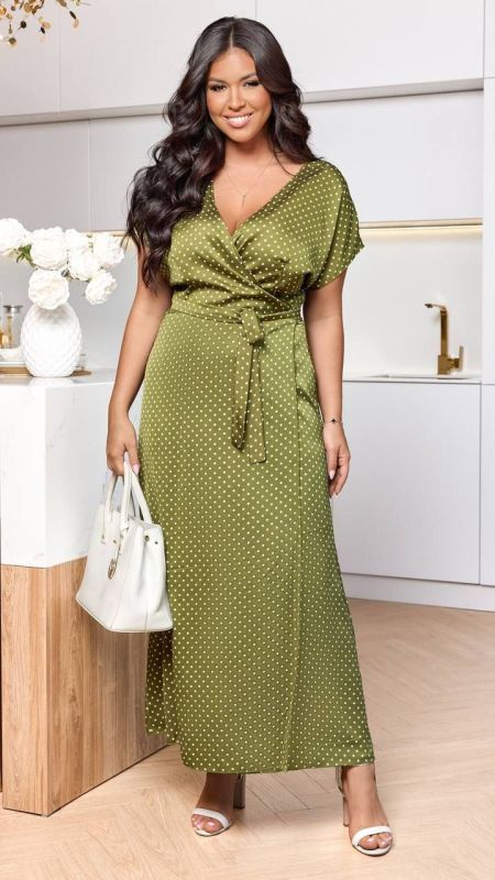 довга сукня на запах з шовку армані