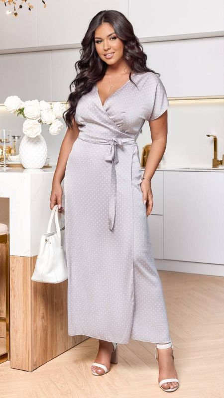 довга сукня на запах з шовку армані