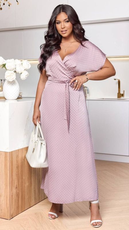 довга сукня на запах з шовку армані