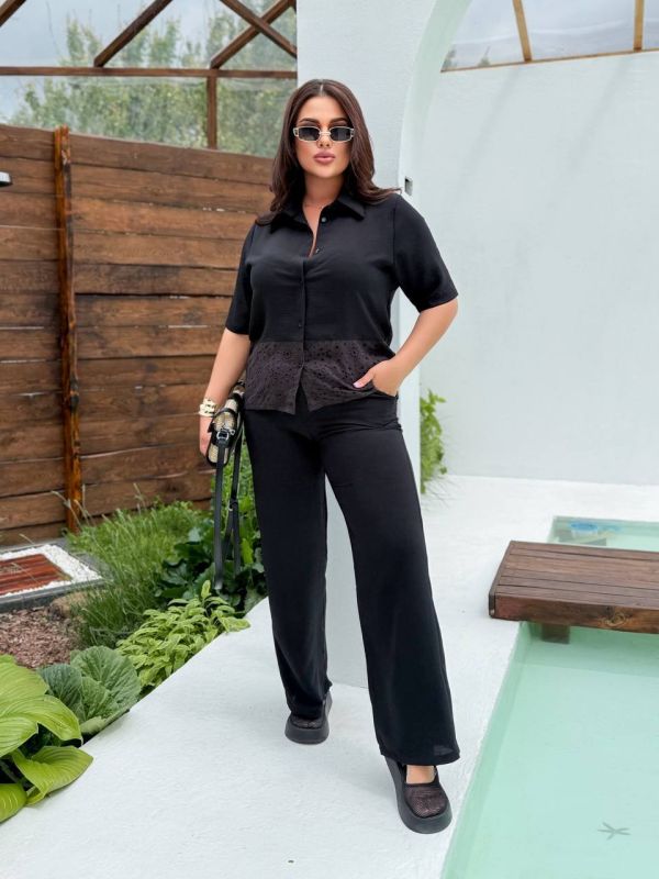 брючний костюм жатка та прошва