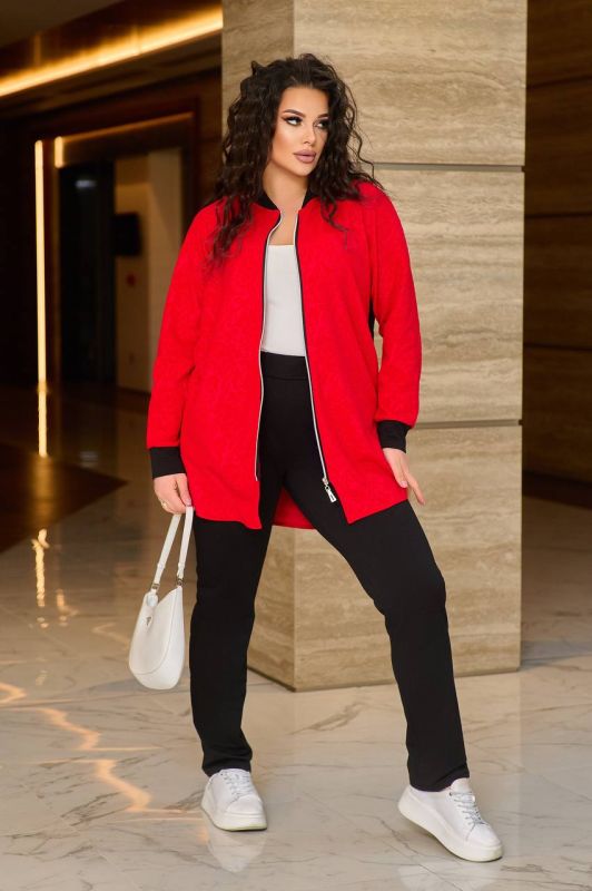 костюм з трикотажу двонитка та фактурного трикотажу